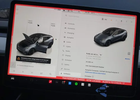 2023 Tesla Model Y Awd/Long Range Dual Motor All-Wheel Drive from USA, damaged, VIN 7SAYGDEE3PF754504
